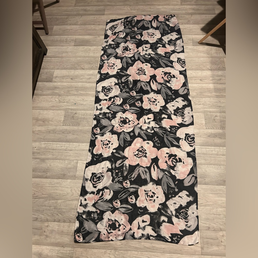 Studio Black and Pink Floral scarf